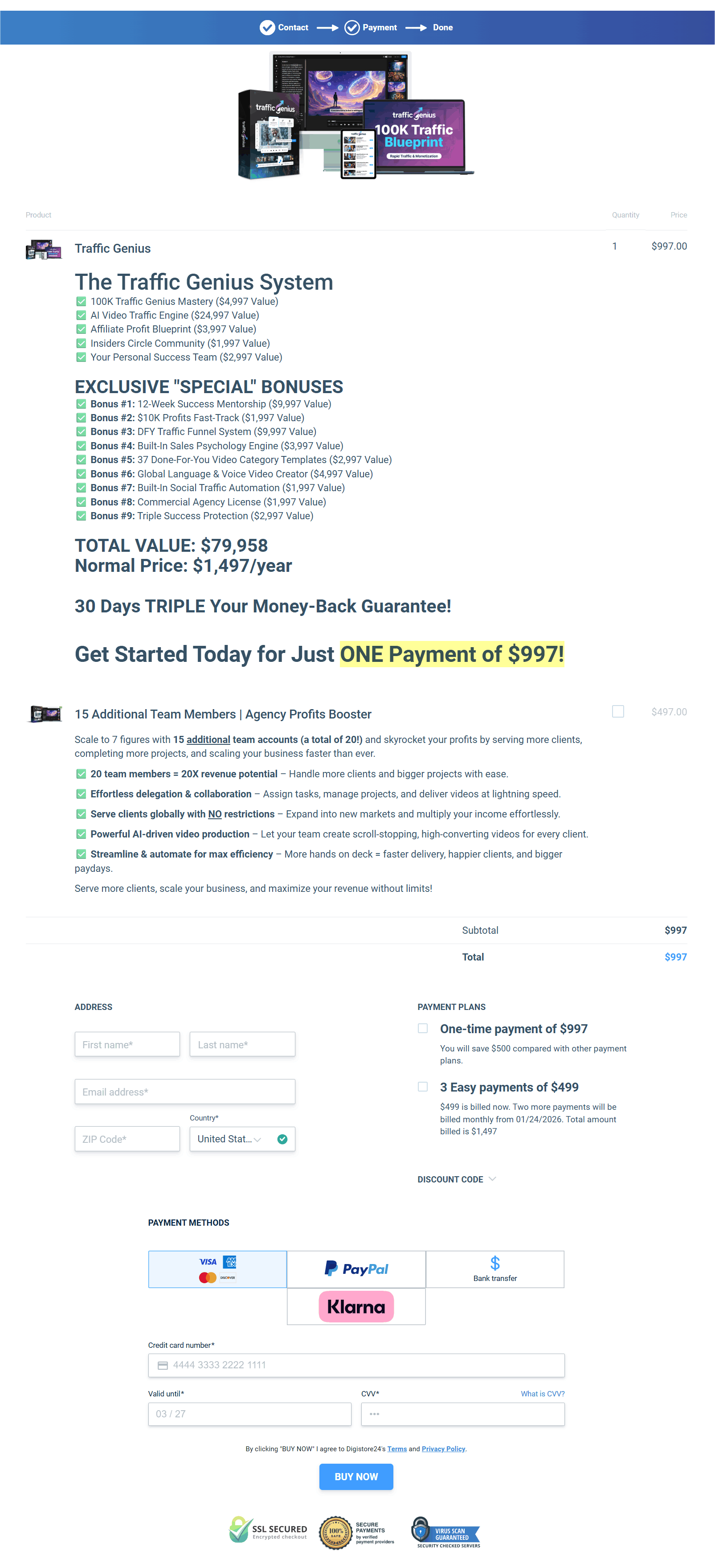 Traffic-Genius-Checkout-Image